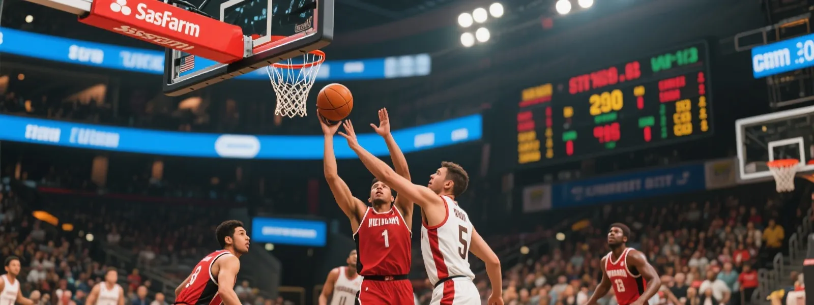 CBA篮球赛场氛围图